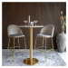 Okrúhly barový stôl s doskou v dekore mramoru ø 70 cm Bolzano – House Nordic