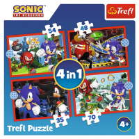 Trefl Puzzle 4v1 - Sonicove dobrodružstvá / SEGA Sonic The Hedgehog