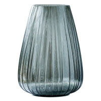 Sivá sklenená váza Bitz Kusintha, výška 22 cm