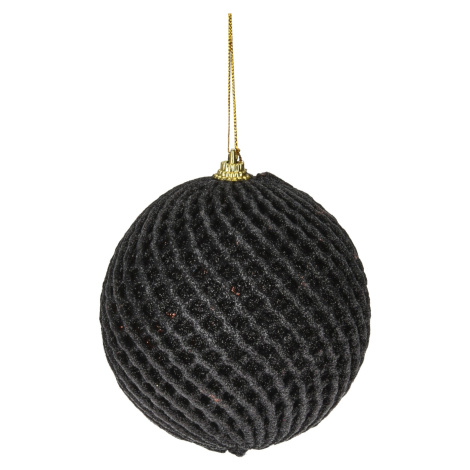 Ozdobná závěsná baňka Black Ball 12 cm černá