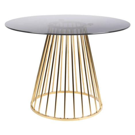 Okrúhly jedálenský stôl so sklenenou doskou ø 104 cm Floris – White Label