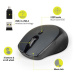 PORT bezdrôtová myš SILENT, USB-A/USB-C dongle, 2, 4Ghz, 1600DPI, čierna