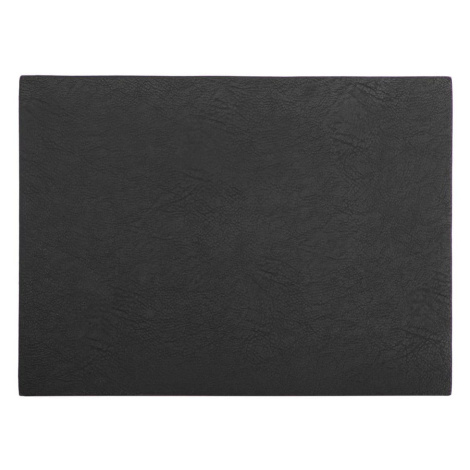 Čierne prestieranie z imitácie kože ZicZac Troja Rectangle, 33 x 45 cm