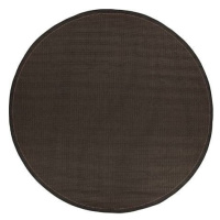 Čierny vonkajší koberec Floorita Tatami, ø 200 cm