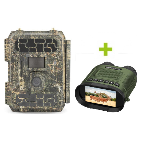 Fotopasca OXE Panther 4G a binokulárne nočné videnie OXE DV29 + 32GB SD karta, 12 ks batérií a d
