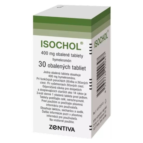 ISOCHOL 400 mg obalené tablety 30 kusov