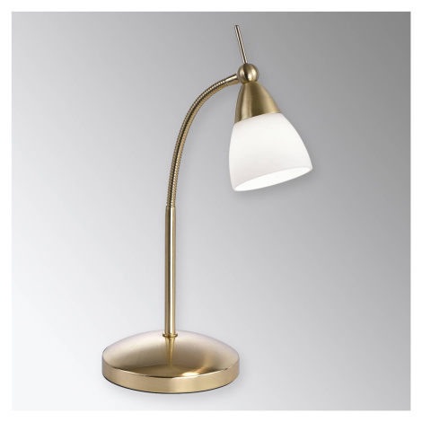 Stolná lampa Paul Neuhaus Pino, mosadz, 45 cm, stmievateľná, G9