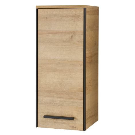 Závesná kúpeľňová skrinka v dekore duba v prírodnej farbe 70x30 cm Quickset 395 – Pelipal