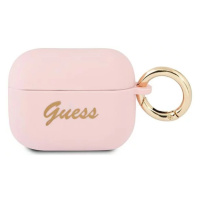 Obal Guess GUAPSSSI AirPods Pro cover pink Silicone Vintage Script (GUAPSSSI)