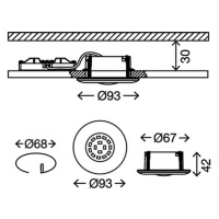 LED vstavané bodové svietidlo Attach One, biele, IP65