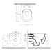 SAPHO - Závesné WC SENTIMENTI Rimless s podomietkovou nádržkou a tlačidlom Schwab, biela 10AR020