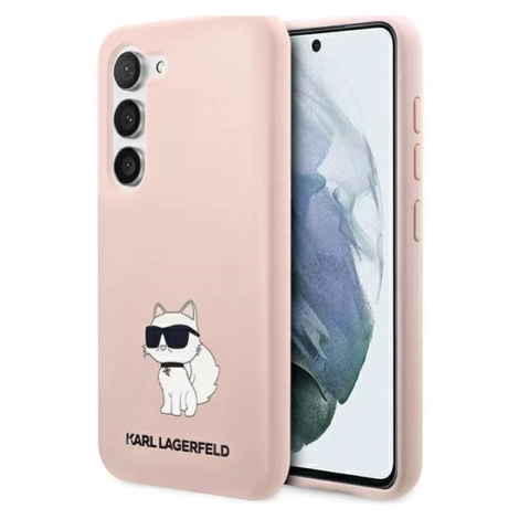 Kryt Karl Lagerfeld Samsung Galaxy S23 hardcase pink Silicone Choupette (KLHCS23SSNCHBCP)