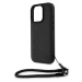 BMW Leather Signature and Strap Zadný Kryt pre iPhone 16 Pro Black