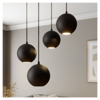 Závesné svetlo Midnight black four-light round