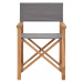 Režisérska stolička teakové drevo Dekorhome Sivá,Režisérska stolička teakové drevo Dekorhome Siv