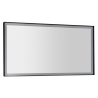 SAPHO - SORT zrkadlo s LED osvetlením 120x70cm, čierna mat ST120