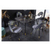 LuxD 26344 Dizajnová jedálenská stolička Jalisa sivý zamat