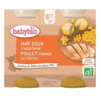 BABYBIO Menu sladká kukurica s kuracím mäsom (2x 200 g)