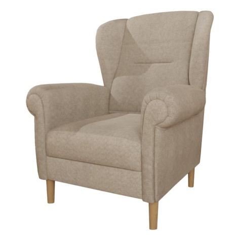 Svetlohnedé kreslo ušiak Swan – Ropez