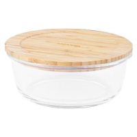 Siguro Dóza na potraviny Glass Seal Bamboo 0,95 l, 7 × 17 × 17 cm