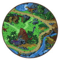 Dětský kusový koberec Dino kruh - 250x250 (průměr) kruh cm Vopi koberce