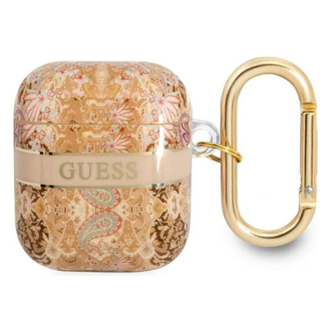 Kryt Guess GUA2HHFLD AirPods cover gold Paisley Strap Collection (GUA2HHFLD)