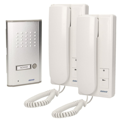 Sada domového telefónu FOSSA s prídavným sluchátkom (2+2), biela (ORNO)