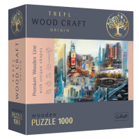 Trefl Drevené puzzle 1000 - New York - koláž