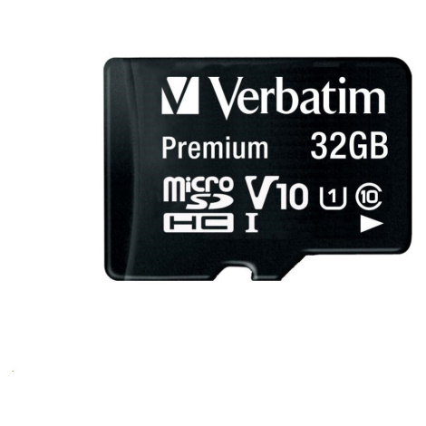 VERBATIM MicroSDHC karta 32GB Premium, U1 + SD adaptér