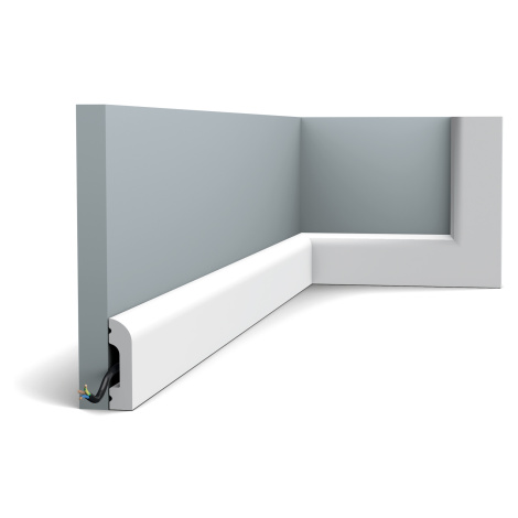 ORAC podlahová lišta SX182, 2000x50x13 mm, bílá, ORAC Decor