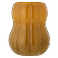 Hnedá sklenená ručne vyrobená váza (výška 20 cm) Pumpkin – Bloomingville