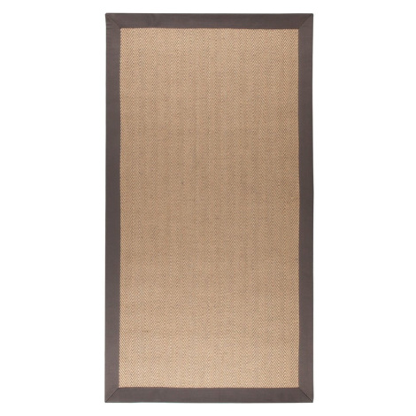 Hnedo-sivý jutový koberec Flair Rugs Herringbone, 160 x 230 cm
