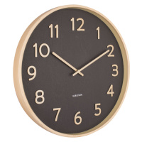 Drevené nástenné hodiny Karlsson KA5852, čierna 40cm