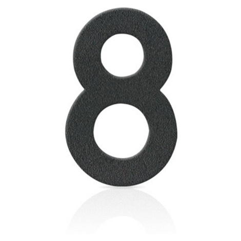 Čísla domu ušľachtilá oceľ číslica 8 sivá Heibi