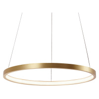 Závesné LED svietidlo Circle, zlatá, Ø 39 cm