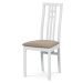 AUTRONIC BC-2482 WT jedálenská stolička, masív biely/látka béžová