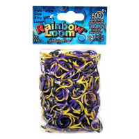 Rainbow Loom originálne gumičky pre deti svietiace 600 kusov 22060 žlto-fialové