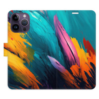 Flipové puzdro iSaprio - Orange Paint 02 - iPhone 14 Pro Max