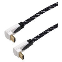 HDMI kábel MK Floria, 2.0, 1,8 m, lomený 90°/90°