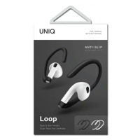 Držiak UNIQ Loop Sports Ear Hooks AirPods white-black dual pack (UNIQ-LSPORTSEHKS-WHTBLK)