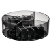 Matne čierny kúpeľňový organizér na kozmetiku z recyklovaného plastu Cosmetic Carousel - iDesign