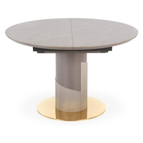 Sconto Jedálenský stôl MESCOT sivý mramor/zlatá Houseland