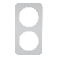 Rámček 2-násobný R.1 biela/hliník (Berker)