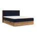 Boxspring posteľ s úložným priestorom v tmavomodro-prírodnej farbe 140x200 cm Asahi – Maison de 