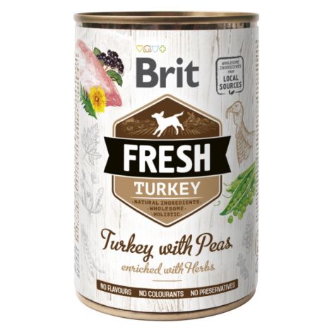 BRIT Fresh Turkey with Peas konzerva pre psov 400 g
