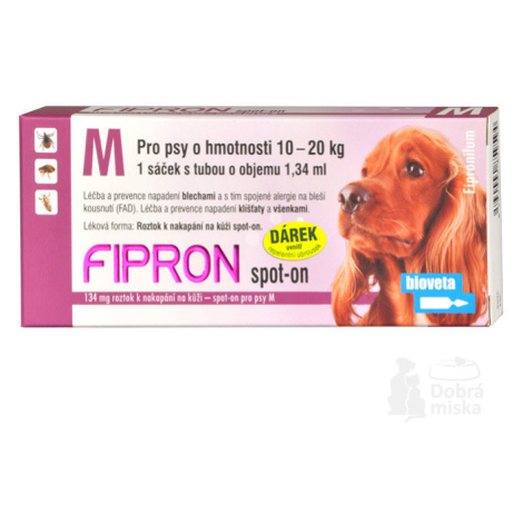 Fipron 134mg Spot-On Dog M sol 1x1,34ml Bioveta
