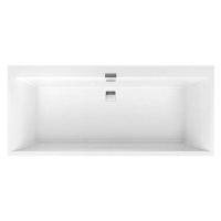 VILLEROY & BOCH - Squaro Edge 12 Vaňa Duo, 170x75 cm, Quaryl, biela UBQ170SQE2DV-01