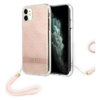 Kryt Guess GUOHCN61H4STP iPhone 11 pink hardcase 4G Print Strap (GUOHCN61H4STP)