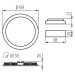 Svietidlo LED 12W, 4000K, 780lm, IP44, satén, KTS-LP, O169, ROUNDA V2LED12W-NW-SN (Kanlux)