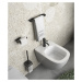 Gedy - SAMOA WC kefa závesna, mliečne sklo, čierny mat A83314